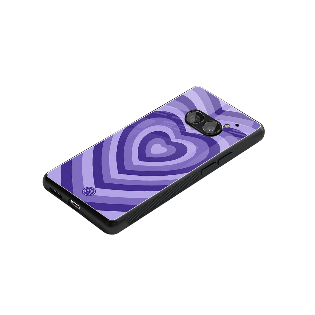 y2k purple hearts aesthetic back phone cover | glass case for nothing phone 2a