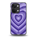 y2k purple hearts aesthetic back phone cover | glass case for oneplus nord 3