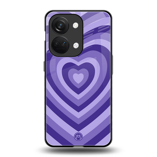 y2k purple hearts aesthetic back phone cover | glass case for oneplus nord 3