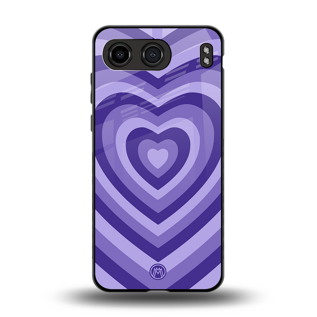 y2k purple hearts aesthetic back phone cover | glass case for oneplus nord 4