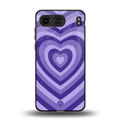 y2k purple hearts aesthetic back phone cover | glass case for oneplus nord 4