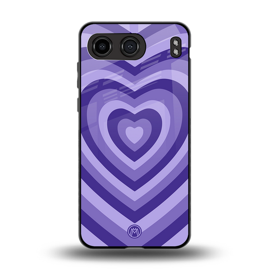 y2k purple hearts aesthetic back phone cover | glass case for oneplus nord 4