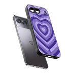 y2k purple hearts aesthetic back phone cover | glass case for oneplus nord 4
