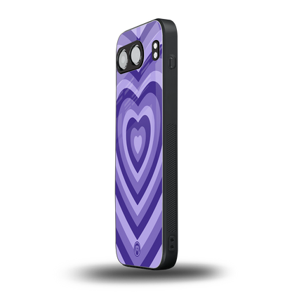 y2k purple hearts aesthetic back phone cover | glass case for oneplus nord 4