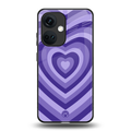 y2k purple hearts aesthetic back phone cover | glass case for oneplus nord ce 3