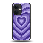y2k purple hearts aesthetic back phone cover | glass case for oneplus nord ce 3