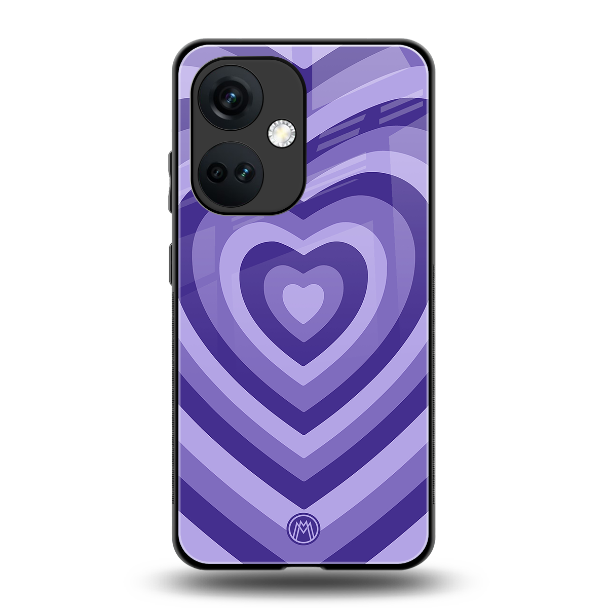 y2k purple hearts aesthetic back phone cover | glass case for oneplus nord ce 3