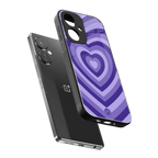 y2k purple hearts aesthetic back phone cover | glass case for oneplus nord ce 3