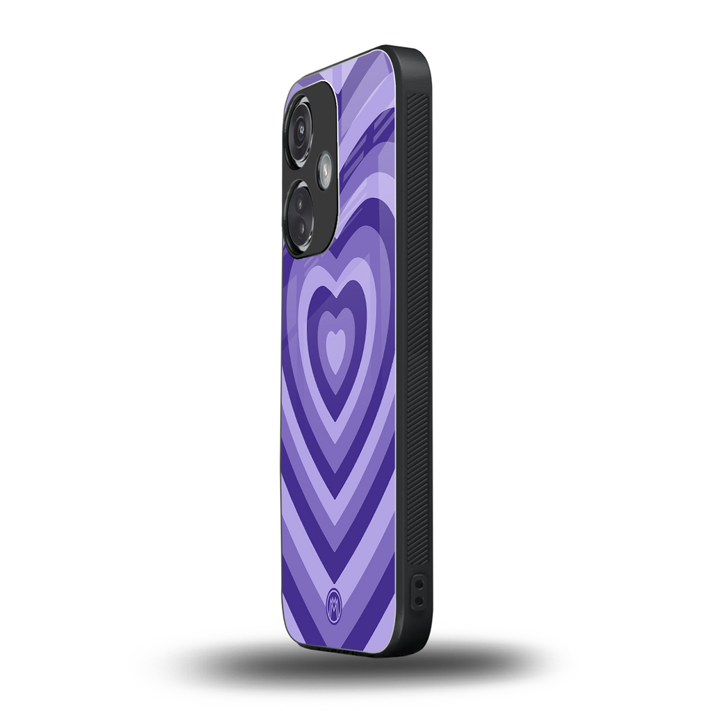 y2k purple hearts aesthetic back phone cover | glass case for oneplus nord ce 3