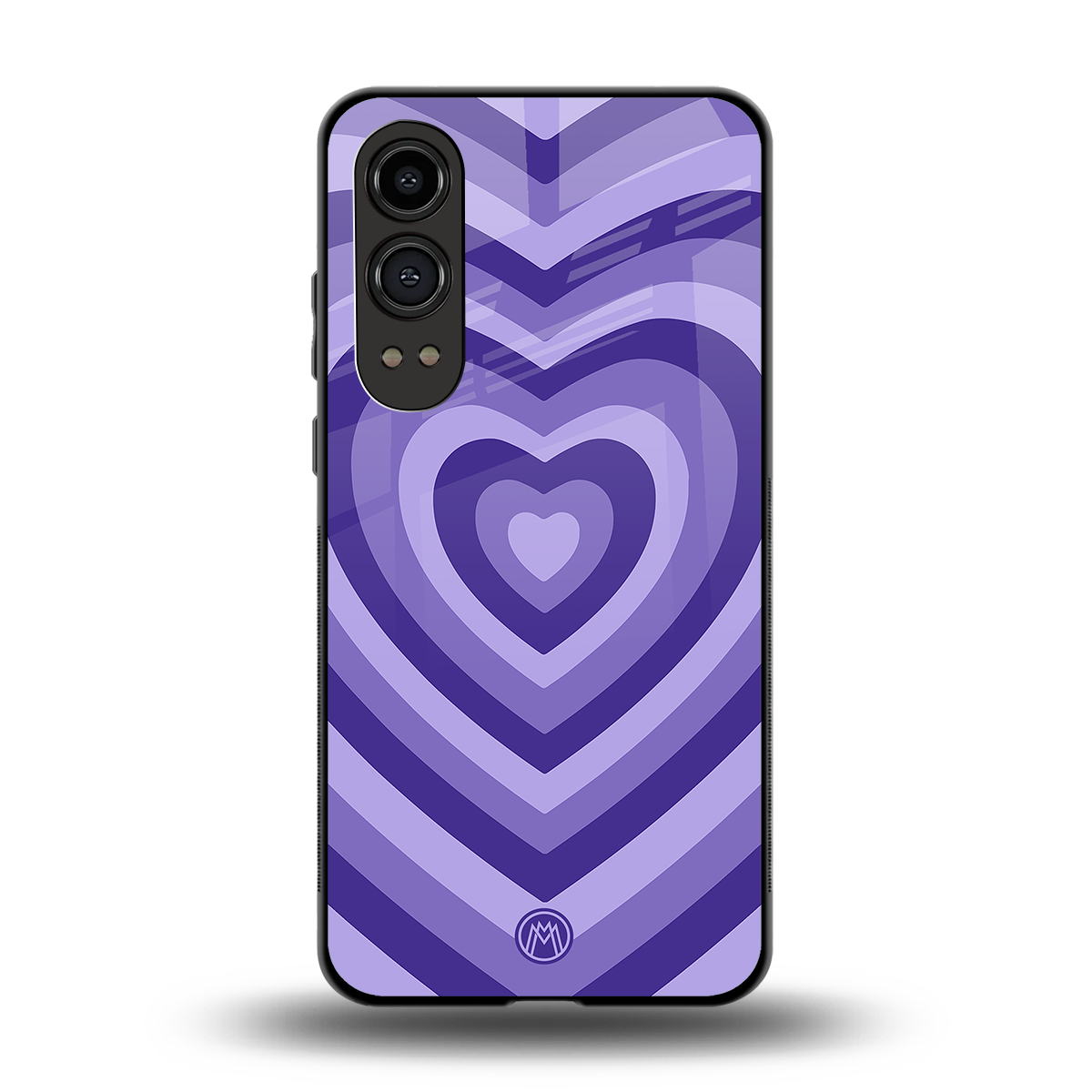 y2k purple hearts aesthetic back phone cover | glass case for oneplus nord ce 4 lite