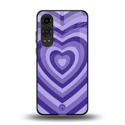 y2k purple hearts aesthetic back phone cover | glass case for oneplus nord ce 4 lite