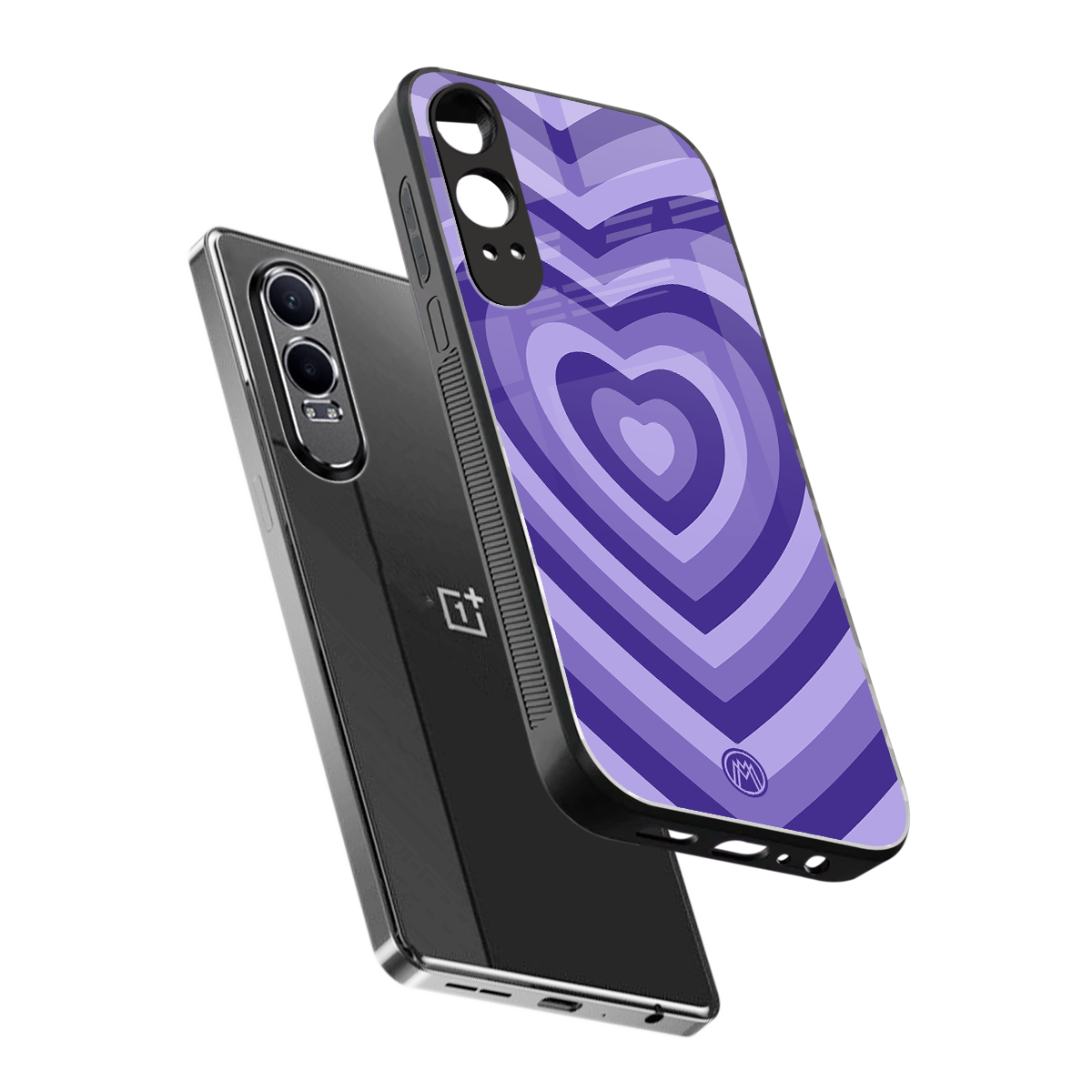 y2k purple hearts aesthetic back phone cover | glass case for oneplus nord ce 4 lite