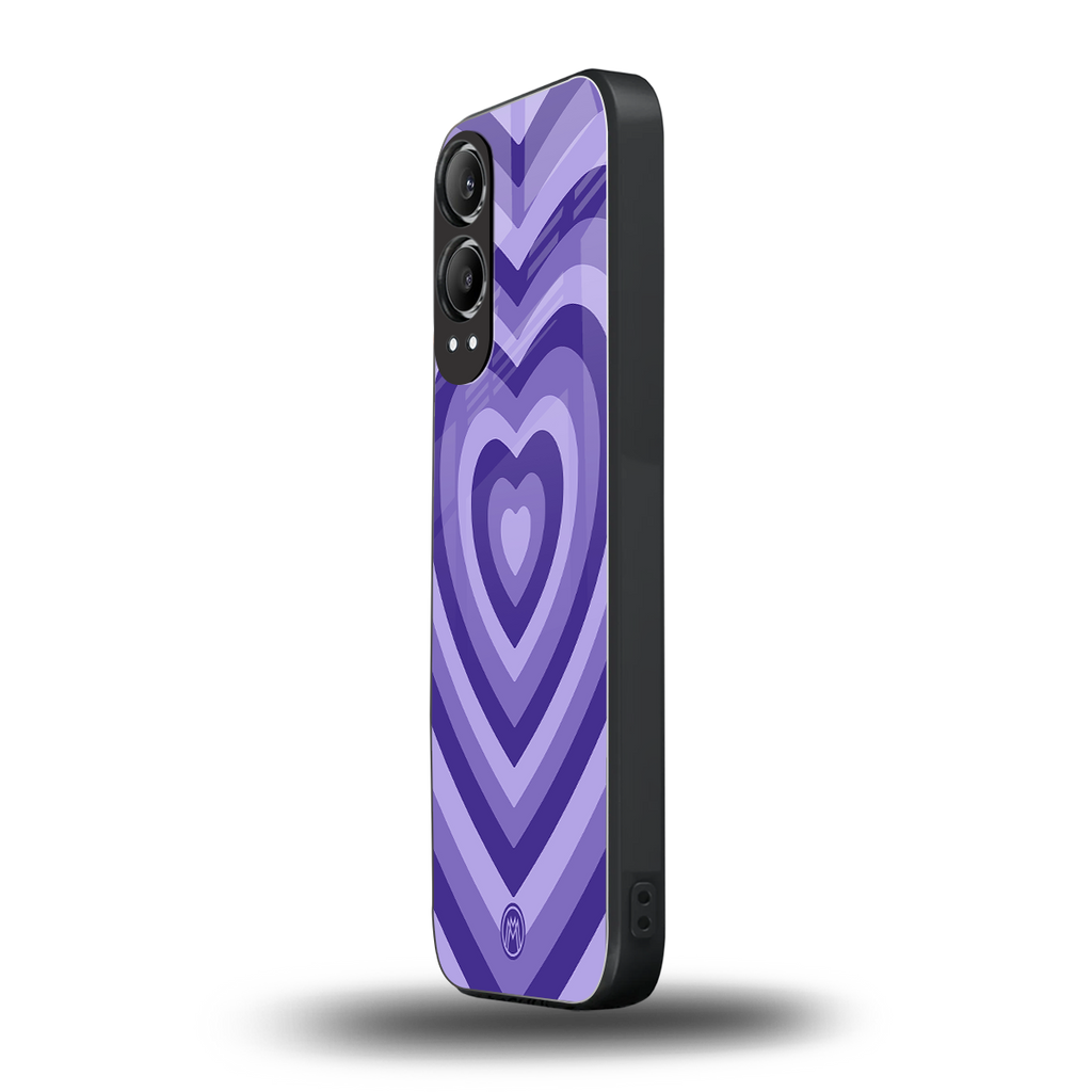 y2k purple hearts aesthetic back phone cover | glass case for oneplus nord ce 4 lite