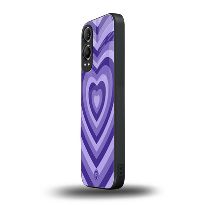 y2k purple hearts aesthetic back phone cover | glass case for oneplus nord ce 4 lite