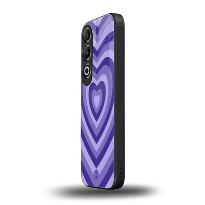 y2k purple hearts aesthetic back phone cover | glass case for oneplus nord ce 4