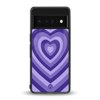 y2k purple hearts aesthetic back phone cover | glass case for google pixel 6 pro