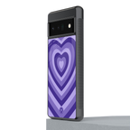 y2k purple hearts aesthetic back phone cover | glass case for google pixel 6 pro