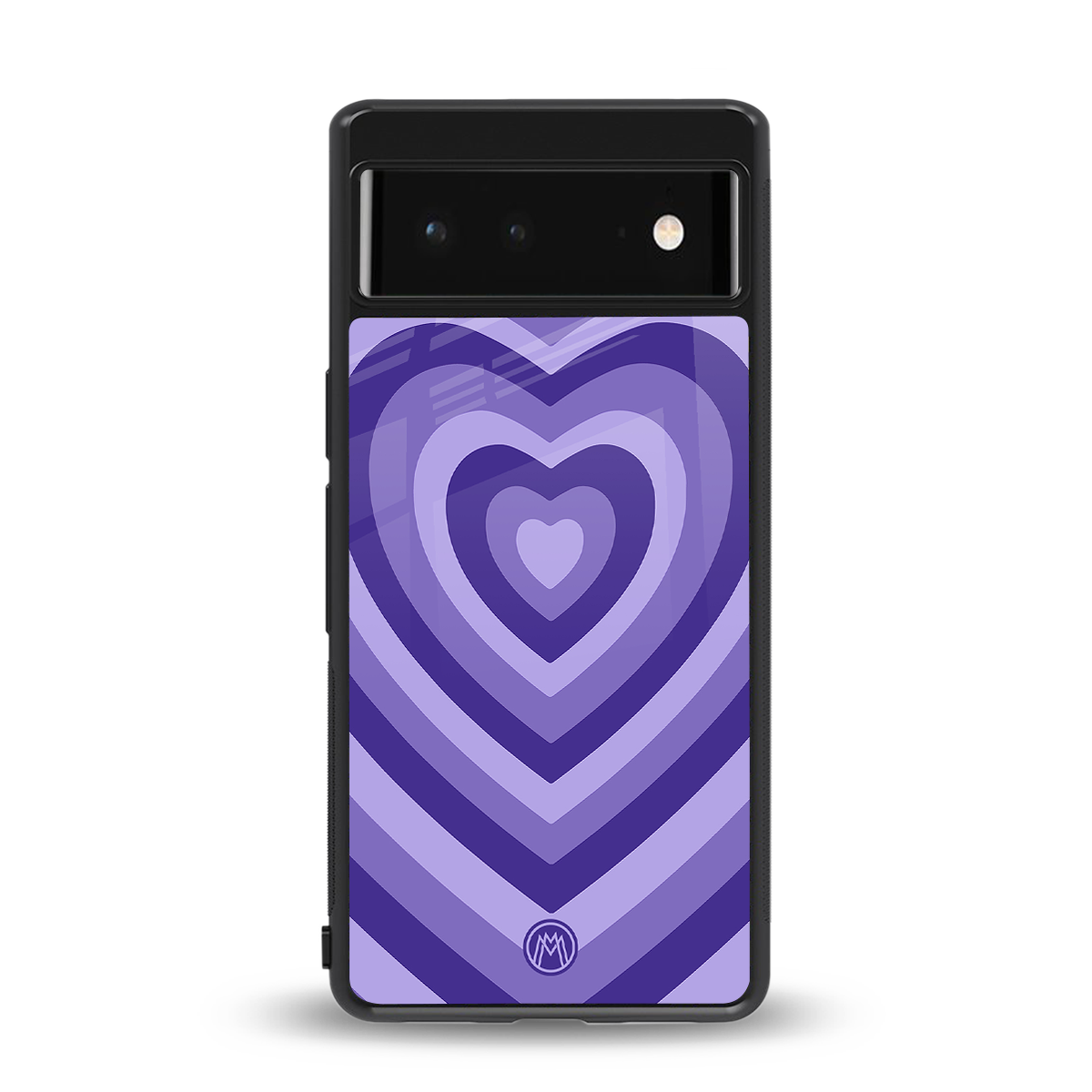 y2k purple hearts aesthetic back phone cover | glass case for google pixel 6