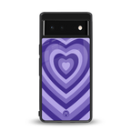 y2k purple hearts aesthetic back phone cover | glass case for Google Pixel 6A