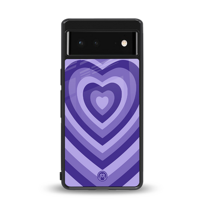 y2k purple hearts aesthetic back phone cover | glass case for Google Pixel 6A