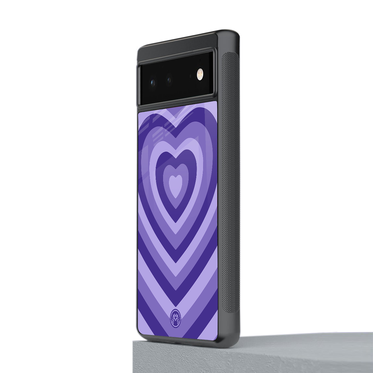 y2k purple hearts aesthetic back phone cover | glass case for google pixel 6