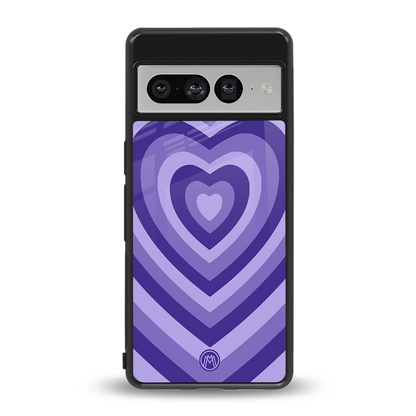 y2k purple hearts aesthetic back phone cover | glass case for google pixel 7 pro
