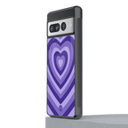 y2k purple hearts aesthetic back phone cover | glass case for google pixel 7 pro