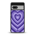 y2k purple hearts aesthetic back phone cover | glass case for Google Pixel 7