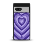 y2k purple hearts aesthetic back phone cover | glass case for Google Pixel 7