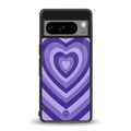 y2k purple hearts aesthetic back phone cover | glass case for google pixel 8 pro