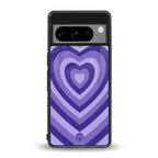 y2k purple hearts aesthetic back phone cover | glass case for google pixel 8 pro