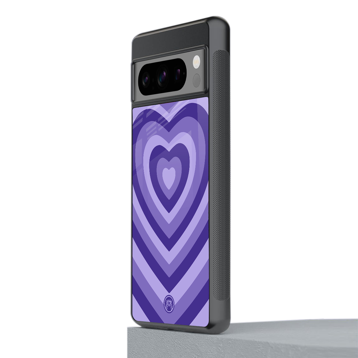 y2k purple hearts aesthetic back phone cover | glass case for google pixel 8 pro