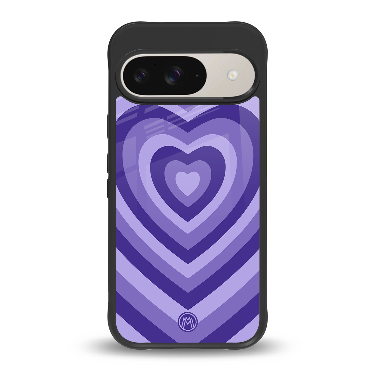 y2k purple hearts aesthetic back phone cover | glass case for google pixel 9