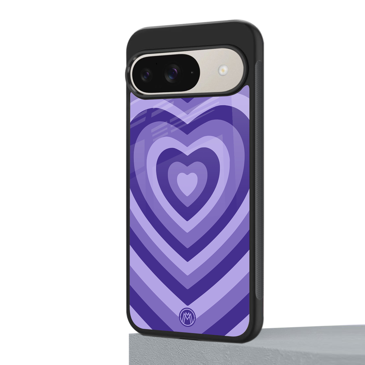 y2k purple hearts aesthetic back phone cover | glass case for google pixel 9