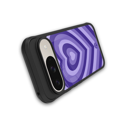 y2k purple hearts aesthetic back phone cover | glass case for google pixel 9