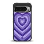 y2k purple hearts aesthetic back phone cover | glass case for google pixel 9 pro