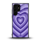 y2k purple hearts aesthetic back phone cover | glass case for samsung galaxy s23 ultra