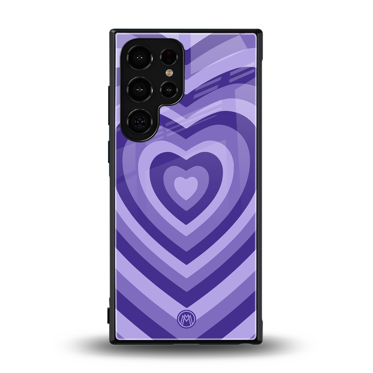 y2k purple hearts aesthetic back phone cover | glass case for samsung galaxy s23 ultra