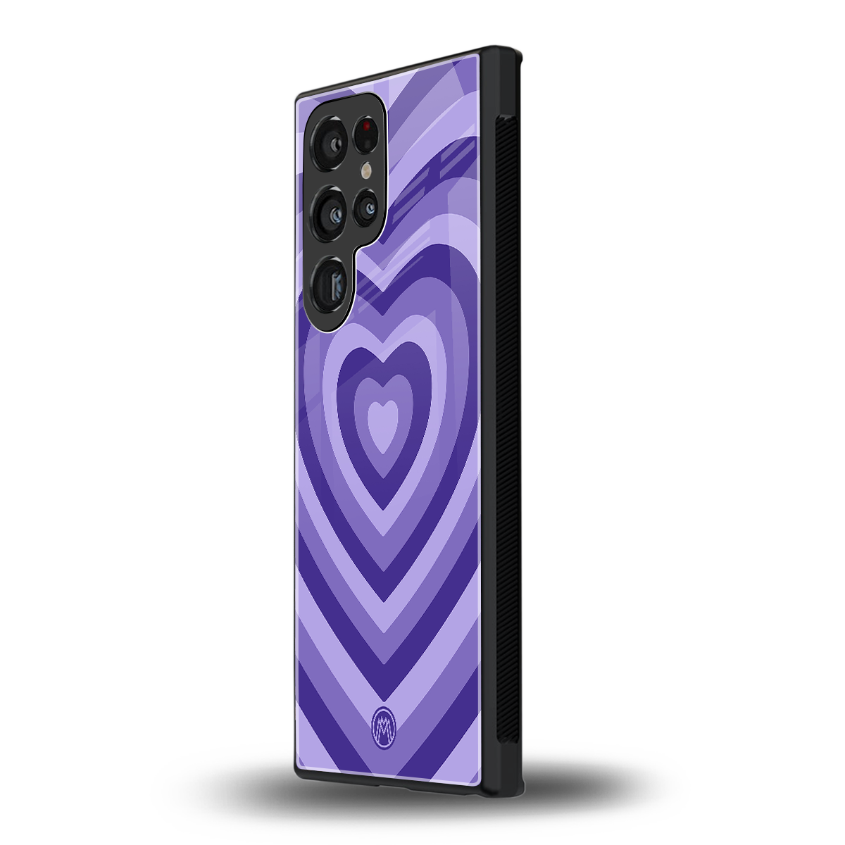 y2k purple hearts aesthetic back phone cover | glass case for samsung galaxy s24 ultra