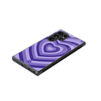 y2k purple hearts aesthetic back phone cover | glass case for samsung galaxy s23 ultra