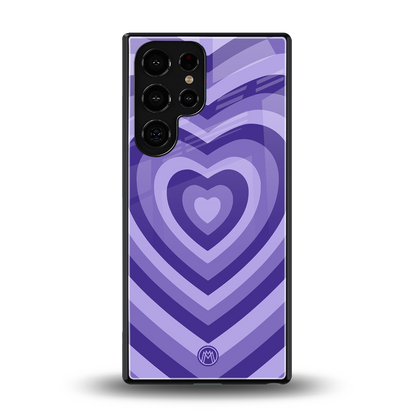 y2k purple hearts aesthetic back phone cover | glass case for samsung galaxy s25 ultra