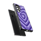y2k purple hearts aesthetic back phone cover | glass case for samsung galaxy s25 ultra