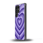 y2k purple hearts aesthetic back phone cover | glass case for samsung galaxy s25 ultra