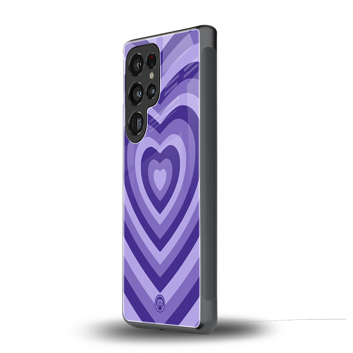 y2k purple hearts aesthetic back phone cover | glass case for samsung galaxy s25 ultra