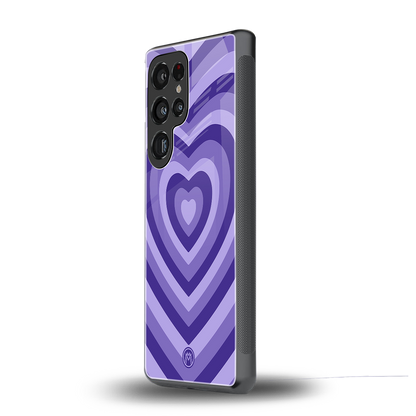 y2k purple hearts aesthetic back phone cover | glass case for samsung galaxy s25 ultra