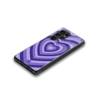 y2k purple hearts aesthetic back phone cover | glass case for samsung galaxy s25 ultra