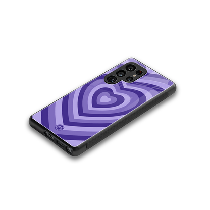 y2k purple hearts aesthetic back phone cover | glass case for samsung galaxy s25 ultra