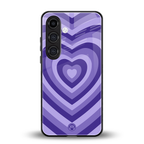 y2k purple hearts aesthetic back phone cover | glass case for samsung galaxy s24 plus