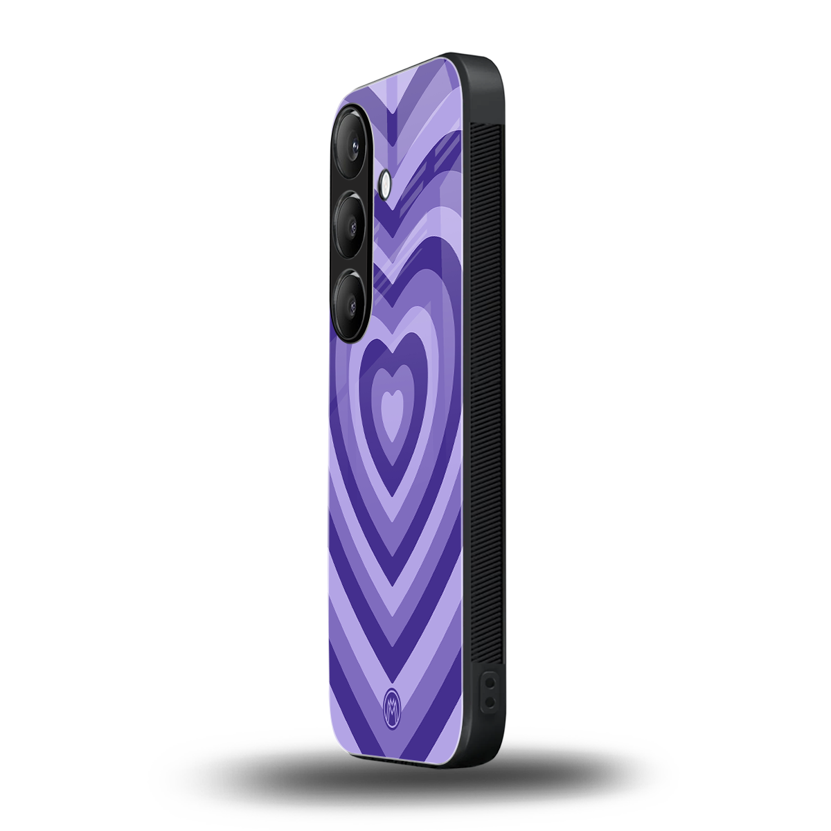 y2k purple hearts aesthetic back phone cover | glass case for samsung galaxy s24 fe