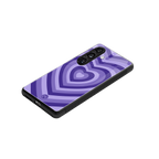 y2k purple hearts aesthetic back phone cover | glass case for samsung galaxy s24 fe